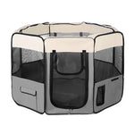 YES4PETS Small Grey Dog Cat Puppy Rabbit Guinea Pig Cat Soft Playpen - Pet Care > Dog Supplies > Dog Playpens & Gates