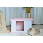 YES4PETS Small Plastic Pet Dog Puppy Cat House Kennel Pink - Pet Care > Dog Supplies > Dog Playpens & Gates