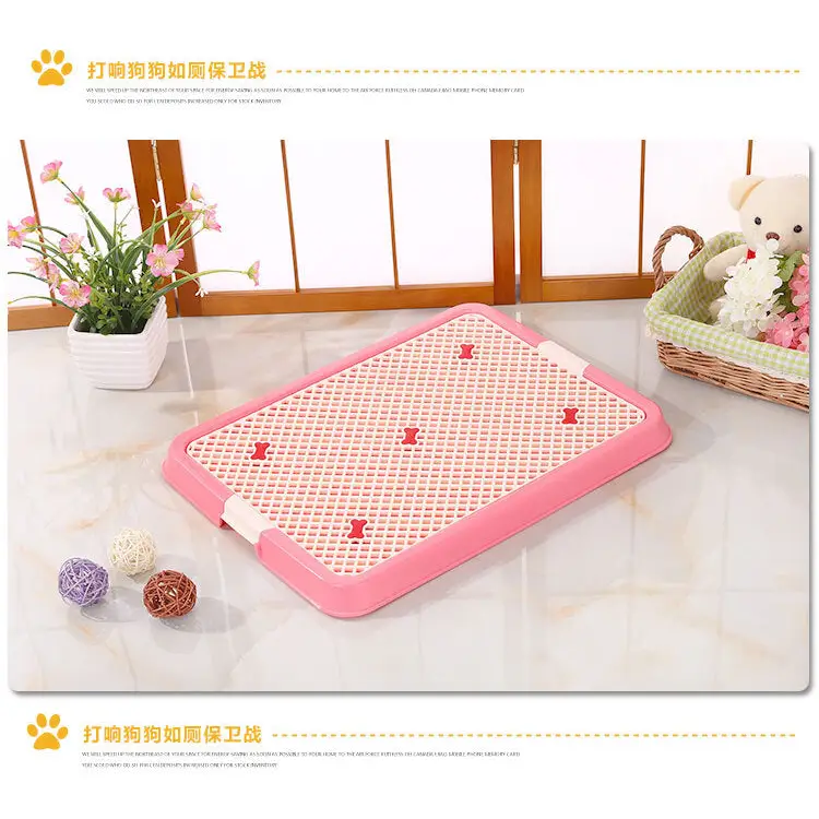 YES4PETS Small Portable Dog Potty Training Tray Mat Pet Puppy Toilet Trays Loo Pad Pink - Pet Care > Dog Supplies > Dog