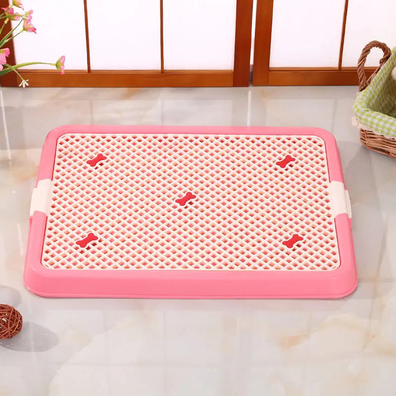 YES4PETS Small Portable Dog Potty Training Tray Mat Pet Puppy Toilet Trays Loo Pad Pink - Pet Care > Dog Supplies > Dog