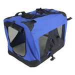 YES4PETS Small Portable Foldable Dog Cat Puppy Soft Crate Cage-Blue - Pet Care > Dog Supplies > Dog Carriers & Crates