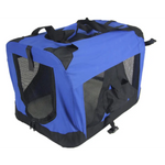 YES4PETS Small Portable Foldable Dog Cat Puppy Soft Crate Cage-Blue - Pet Care > Dog Supplies > Dog Carriers & Crates