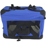 YES4PETS Small Portable Foldable Dog Cat Puppy Soft Crate Cage-Blue - Pet Care > Dog Supplies > Dog Carriers & Crates