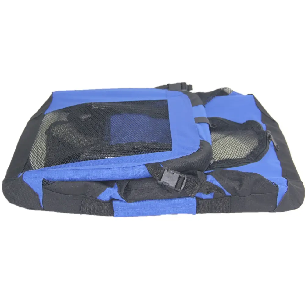 YES4PETS Small Portable Foldable Dog Cat Puppy Soft Crate Cage-Blue - Pet Care > Dog Supplies > Dog Carriers & Crates