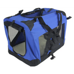 YES4PETS Small Portable Foldable Dog Cat Puppy Soft Crate Cage-Blue - Pet Care > Dog Supplies > Dog Carriers & Crates