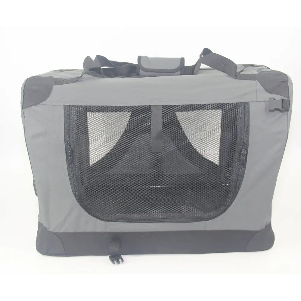YES4PETS Small Portable Foldable Dog Cat Puppy Soft Crate Rabbit Cage-Grey - Pet Care > Dog Supplies > Dog Carriers &