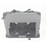 YES4PETS Small Portable Foldable Dog Cat Puppy Soft Crate Rabbit Cage-Grey - Pet Care > Dog Supplies > Dog Carriers &