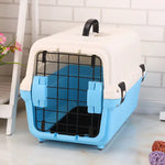YES4PETS Small Portable Plastic Dog Cat Pet Pets Carrier Travel Cage With Tray-Blue - Pet Care > Dog Supplies > Dog