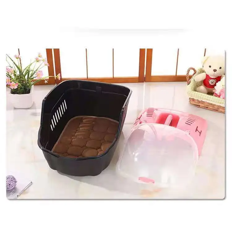 YES4PETS Small Portable Travel Dog Cat Crate Pet Carrier Cage Comfort With Mat-Pink - Pet Care > Dog Supplies > Dog