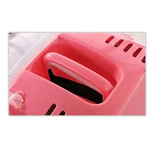 YES4PETS Small Portable Travel Dog Cat Crate Pet Carrier Cage Comfort With Mat-Pink - Pet Care > Dog Supplies > Dog