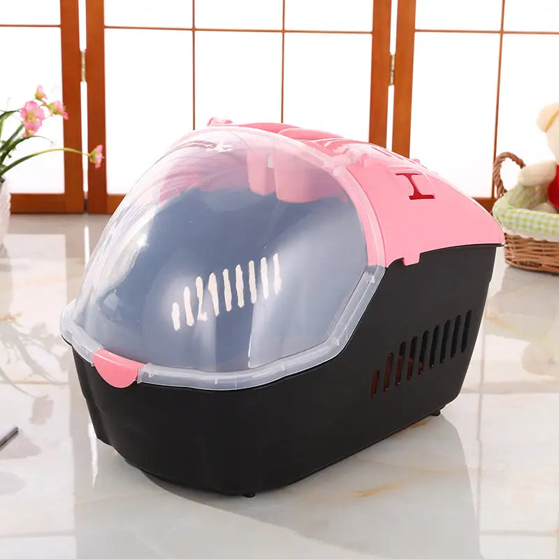 YES4PETS Small Portable Travel Dog Cat Crate Pet Carrier Cage Comfort With Mat-Pink - Pet Care > Dog Supplies > Dog