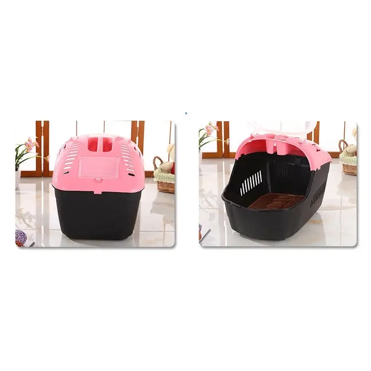 YES4PETS Small Portable Travel Dog Cat Crate Pet Carrier Cage Comfort With Mat-Pink - Pet Care > Dog Supplies > Dog
