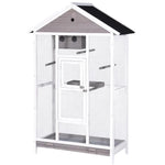 YES4PETS Wooden XXL Pet Cages Aviary Carrier Travel Canary Parrot Bird Cage Grey - Pet Care > Bird > Bird Cages & Stands