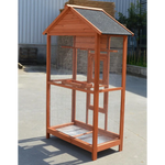 YES4PETS Wooden XXL Pet Cages Aviary Carrier Travel Canary Parrot Bird Cage - Pet Care > Bird > Bird Cages & Stands