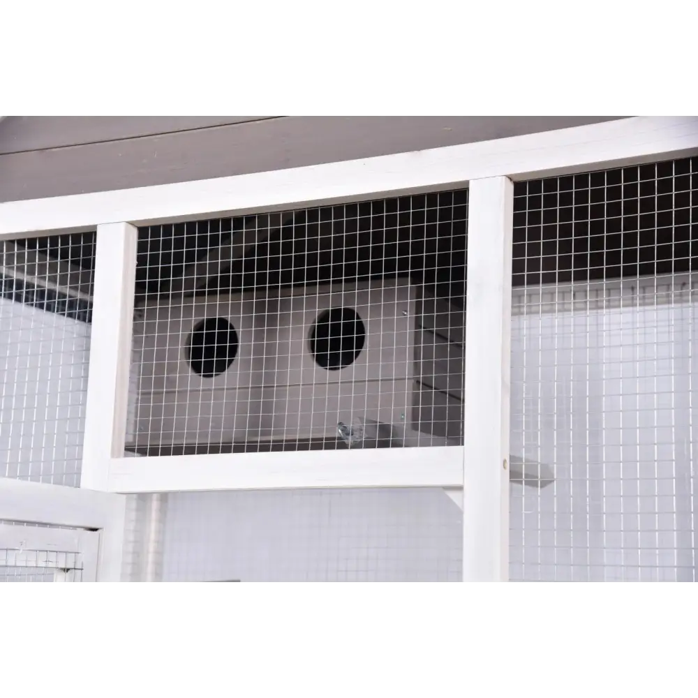 YES4PETS Wooden XXL Pet Cages Aviary Carrier Travel Canary Parrot Bird Cage Grey - Pet Care > Bird > Bird Cages & Stands