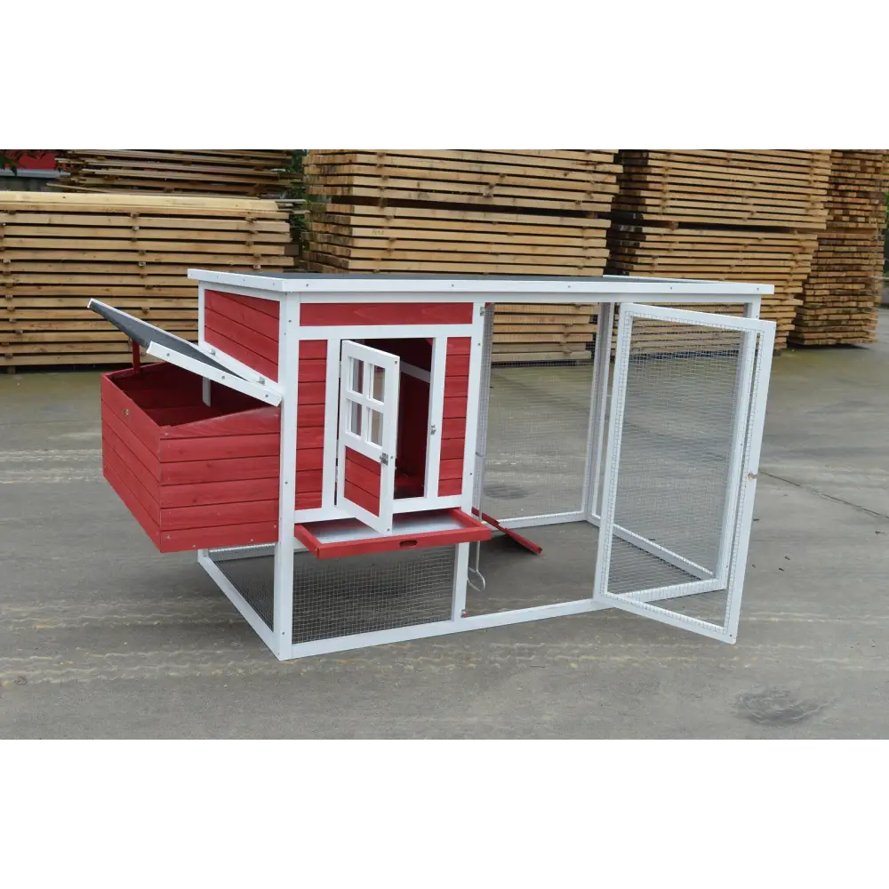 YES4PETS XL Ferret Guinea Pig Cat Cage Rabbit Hutch Chicken Coop 200x94x105 cm - Pet Care > Coops & Hutches > Small