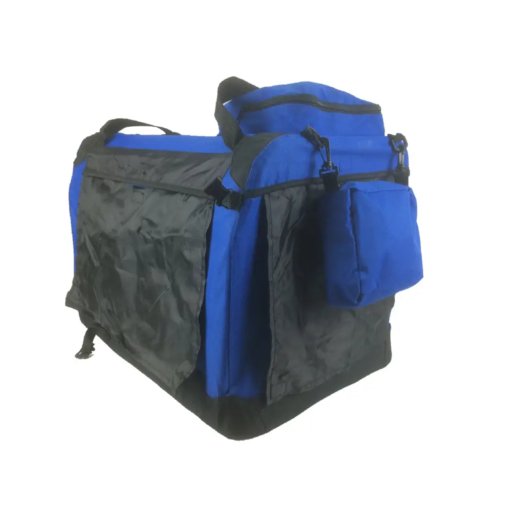 YES4PETS XL Foldable Pet Dog Puppy Cat Soft Crate With Curtain-Blue - Pet Care > Dog Supplies > Dog Carriers & Crates