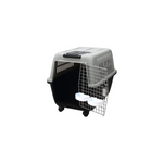 YES4PETS XL Plastic Kennels Pet Carrier Dog Cat Cage Crate With Handle and Removable Wheel Black - Pet Care > Dog