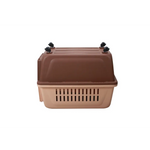 YES4PETS XL Plastic Kennels Pet Carrier Dog Cat Cage Crate With Handle and Removable Wheel Brown - Pet Care > Dog