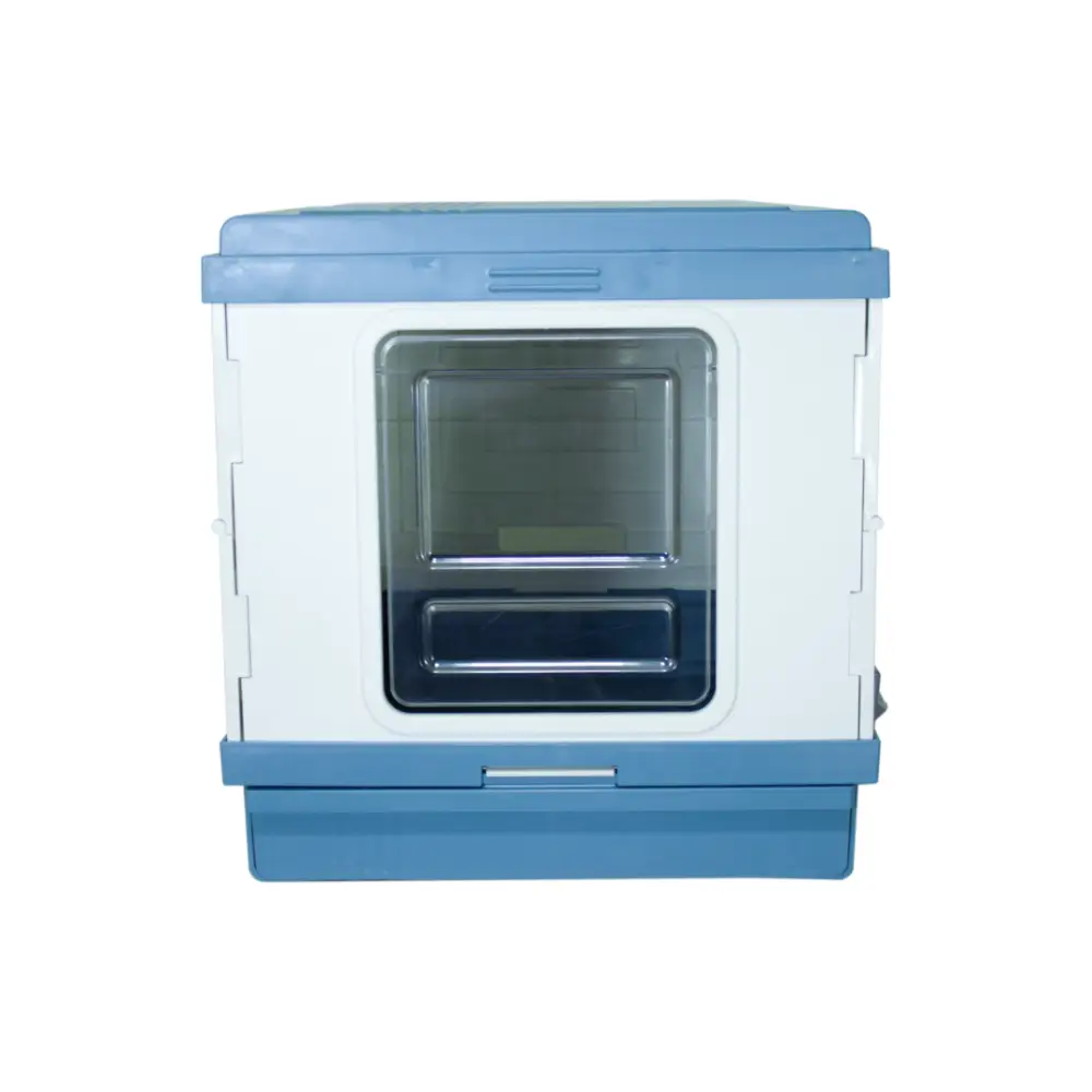 YES4PETS XL Portable Cat Toilet Litter Box Tray Foldable House with Handle and Scoop Blue - Pet Care > Cat Supplies >