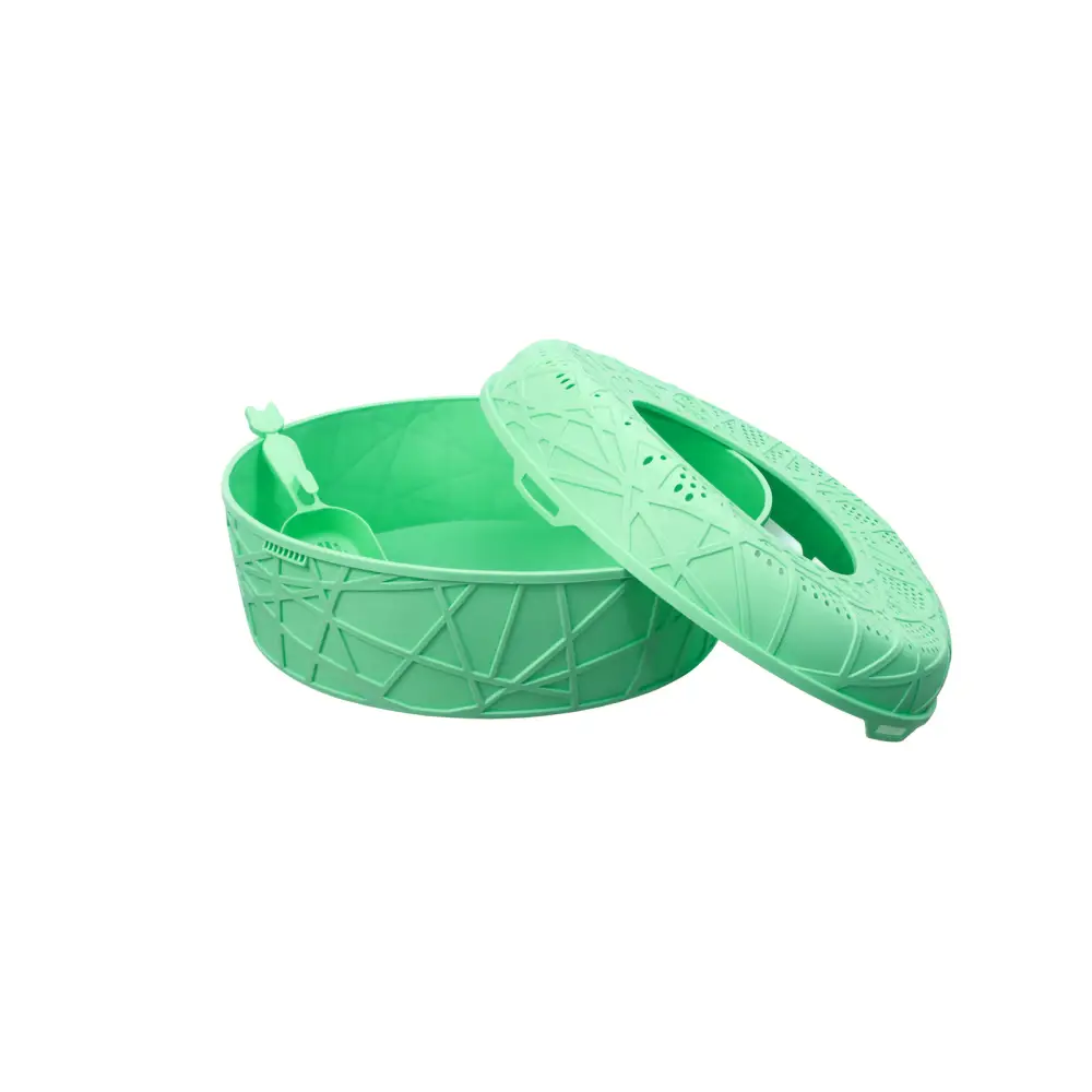YES4PETS XL Portable Cat Toilet Litter Box Tray House with Scoop Green - Pet Care > Cat Supplies > Cat Litter