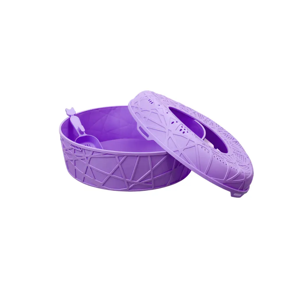 YES4PETS XL Portable Cat Toilet Litter Box Tray House with Scoop Purple - Pet Care > Cat Supplies > Cat Litter