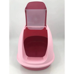 YES4PETS XL Portable Hooded Cat Toilet Litter Box Tray House with Charcoal Filter and Scoop Pink - Pet Care > Cat