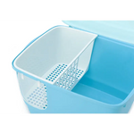 YES4PETS XL Portable Hooded Cat Toilet Litter Box Tray House with Handle and Scoop Blue - Pet Care > Cat Supplies > Cat