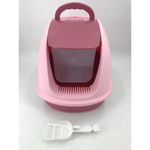 YES4PETS XL Portable Hooded Cat Toilet Litter Box Tray House with Charcoal Filter and Scoop Pink - Pet Care > Cat