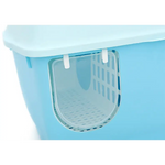 YES4PETS XL Portable Hooded Cat Toilet Litter Box Tray House with Handle and Scoop Blue - Pet Care > Cat Supplies > Cat