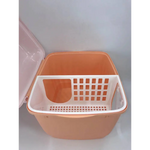 YES4PETS XL Portable Hooded Cat Toilet Litter Box Tray House with Handle and Scoop Brown - Pet Care > Cat Supplies >