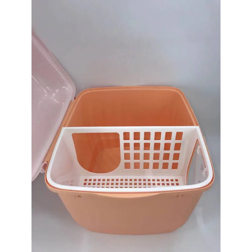 YES4PETS XL Portable Hooded Cat Toilet Litter Box Tray House with Handle and Scoop Brown - Pet Care > Cat Supplies >