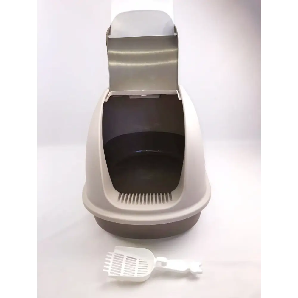 YES4PETS XL Portable Hooded Cat Toilet Litter Box Tray House w Charcoal Filter and Scoop Brown - Pet Care > Cat