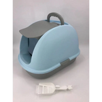 YES4PETS XL Portable Hooded Cat Toilet Litter Box Tray House w Charcoal Filter and Scoop Blue - Pet Care > Cat Supplies