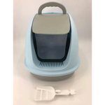 YES4PETS XL Portable Hooded Cat Toilet Litter Box Tray House w Charcoal Filter and Scoop Blue - Pet Care > Cat Supplies