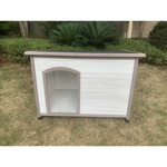 YES4PETS XL Timber Pet Dog Kennel House Puppy Wooden Timber Cabin With Stripe White - Pet Care > Dog Supplies > Dog