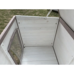 YES4PETS XL Timber Pet Dog Kennel House Puppy Wooden Timber Cabin With Stripe White - Pet Care > Dog Supplies > Dog