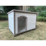 YES4PETS XL Timber Pet Dog Kennel House Puppy Wooden Timber Cabin With Stripe White - Pet Care > Dog Supplies > Dog