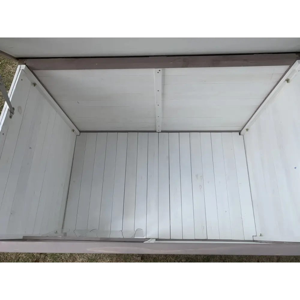 YES4PETS XL Timber Pet Dog Kennel House Puppy Wooden Timber Cabin With Stripe White - Pet Care > Dog Supplies > Dog