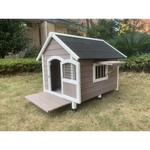 YES4PETS XL Timber Pet Dog Kennel House Puppy Wooden Timber Cabin With Door Grey - Pet Care > Dog Supplies > Dog Kennels