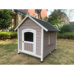 YES4PETS XL Timber Pet Dog Kennel House Puppy Wooden Timber Cabin With Door Grey - Pet Care > Dog Supplies > Dog Kennels