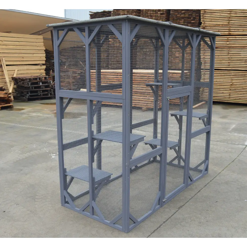 YES4PETS XXL Pet Cat Bird Shelter Condo with Escape Door Wooden Kitten Cage House - Pet Care > Coops & Hutches > Small