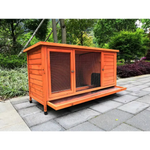 YES4PETS XXL Rabbit Hutch Guinea Pig Cage Ferret cage Chicken Coop W Pull Out Tray 150x60x75 cm - Pet Care > Coops &