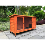 YES4PETS XXL Rabbit Hutch Guinea Pig Cage Ferret cage Chicken Coop W Pull Out Tray 150x60x75 cm - Pet Care > Coops &