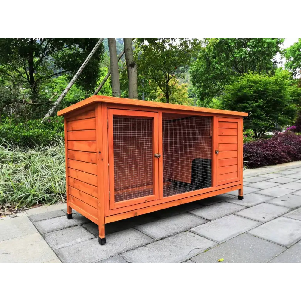 YES4PETS XXL Rabbit Hutch Guinea Pig Cage Ferret cage Chicken Coop W Pull Out Tray 150x60x75 cm - Pet Care > Coops &