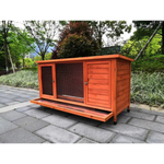 YES4PETS XXL Rabbit Hutch Guinea Pig Cage Ferret cage Chicken Coop W Pull Out Tray 150x60x75 cm - Pet Care > Coops &