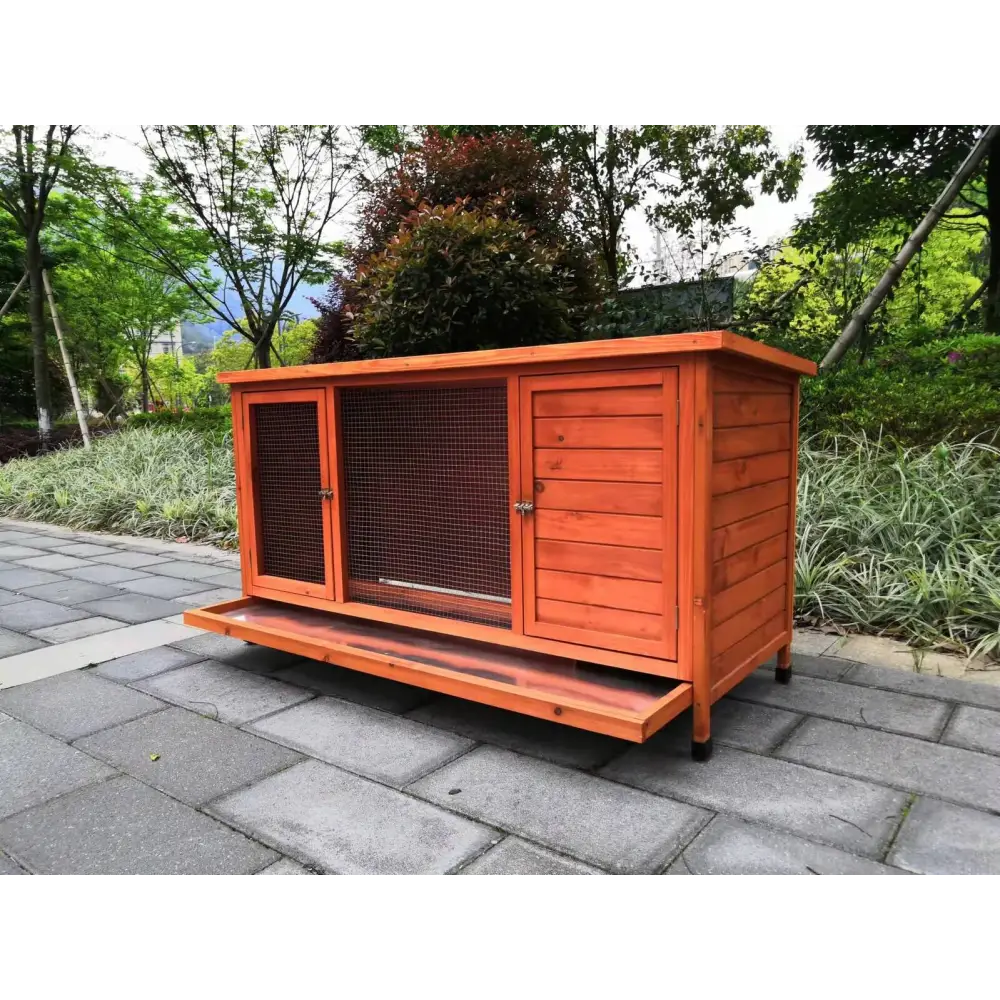 YES4PETS XXL Rabbit Hutch Guinea Pig Cage Ferret cage Chicken Coop W Pull Out Tray 150x60x75 cm - Pet Care > Coops &