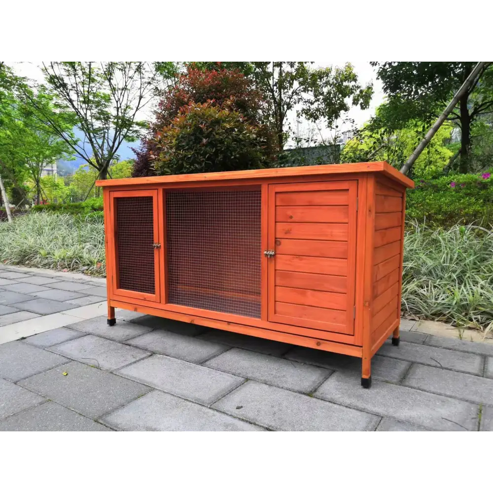 YES4PETS XXL Rabbit Hutch Guinea Pig Cage Ferret cage Chicken Coop W Pull Out Tray 150x60x75 cm - Pet Care > Coops &