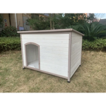YES4PETS XXL Timber Pet Dog Kennel House Puppy Wooden Timber Cabin With Stripe White - Pet Care > Dog Supplies > Dog