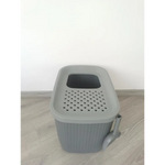 YES4PETS XXL Top Entry Cat Litter Box No Mess Large Enclosed Covered Kitty Tray Grey - Pet Care > Cat Supplies > Cat